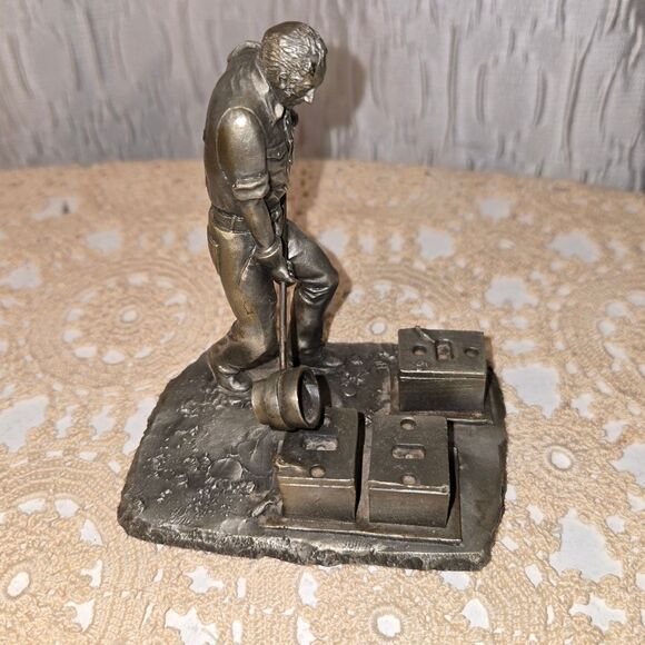 Franklin Mint "Buttermilk Man " Pewter Figurine by Ron Hinote Vtg - Picture 1 of 8